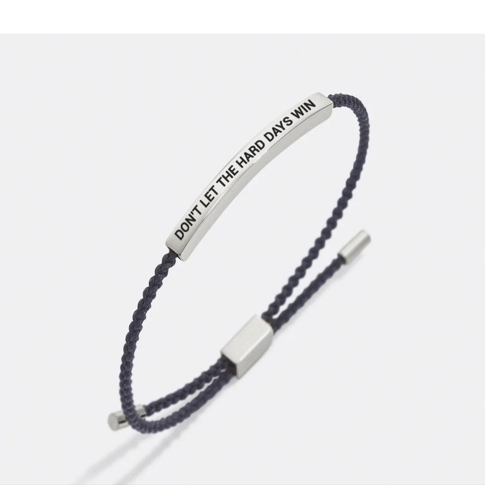 Inspirational Don't let the hard days Win Stainless steel Bracelet - Picture 3 of 6